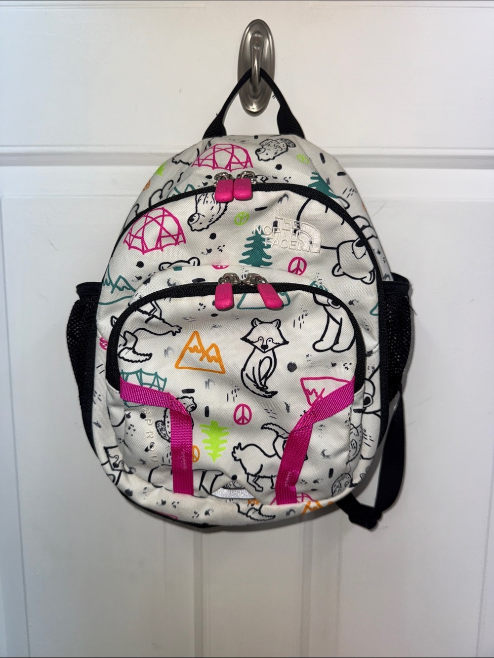The North Face Kids- White Animal & Nature Print Mini Backpack
